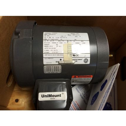 NEW EMERSON U14S2AC F001 MOTOR, 1770-RPM,230/460VAC,F001 6203-2ZJC3, .25-HP,DE