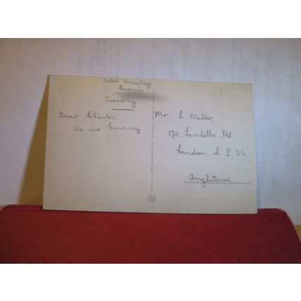 AXENSTRABE MIT FLUELEN, BRISTEN, SWITZERLAND used vintage postcard =
