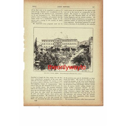 Royal Palace, Athens, Greece, Book Illustration (Print), c1895