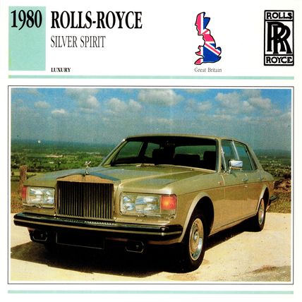 Collectors Club card. Classic Cars. Rolls Royce Silver Spirit