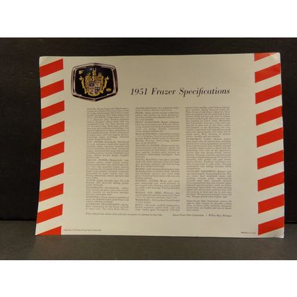 The Handcrafted 1951 Frazer Sales Brochure