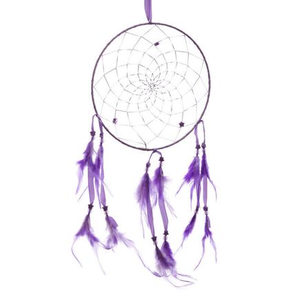 Beautiful Feathered Dream Catchers with Star Beads Pink Blue Purple Dreamcatcher