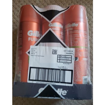Gillette Fusion 5 Fusion5 Shave Shaving Gel with Almond Oil 200mL X 6 pack OFFER