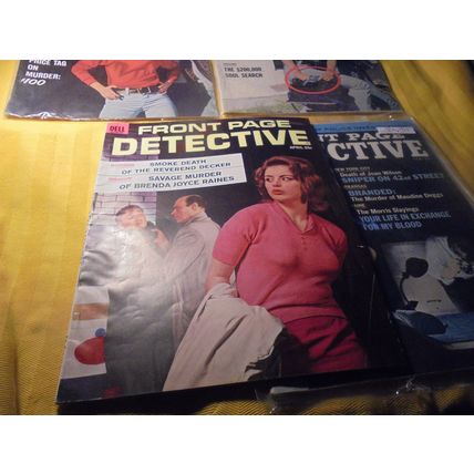 Early 1960's FRONT PAGE DETECTIVE MAGAZINE LOT * Was $125.00! Now $85.00 SHIPPED