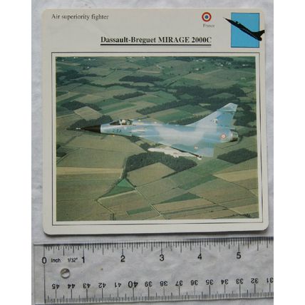 D.B. Mirage 2000C - France - Air Superiority Fighter - Collectors Club Card