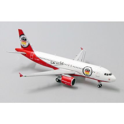 A320 AIR BERLIN "FAN FORCE ONE" REG: D-ABFK W/ANTENNA - JC WINGS LH4096 1/400