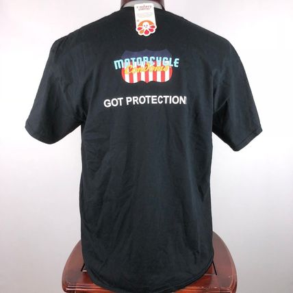 Motorcycle Condoms One and Done Got Protection XL T-Shirt Shirt Mens NWT