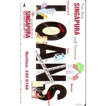 Loans~ Singapura Buildings Society Ltd S'pore Transitlink Train/Bus Card