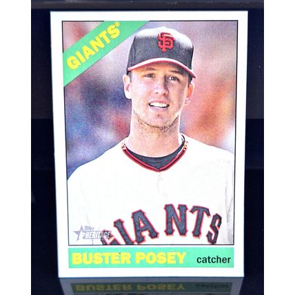 BUSTER POSEY 2015 TOPPS HERITAGE BASEBALL CARD #1