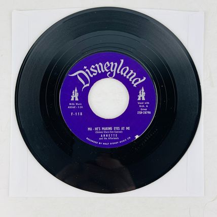 Walt Disney Disneyland Annette And The Afterbeats Tall Paul 45RPM Single Record