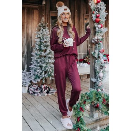 Long Sleeve Pullover and Jogger Pants Lounge Set