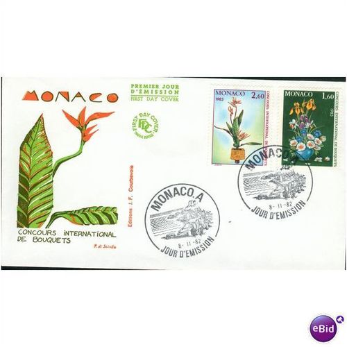 Monaco FDC 1982 - SG 1591-1592 - International Flower Show Monte Carlo