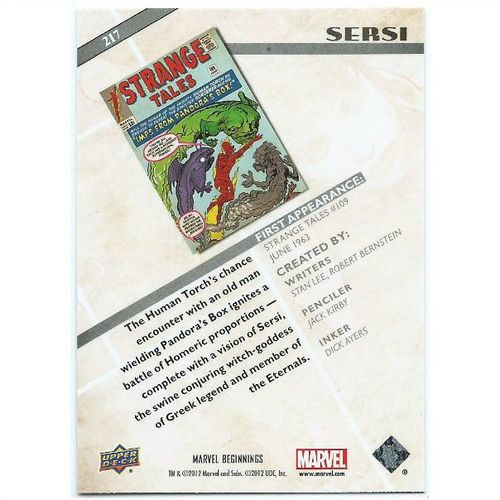 2012 Marvel Beginnings 2 - #217 - Sersi