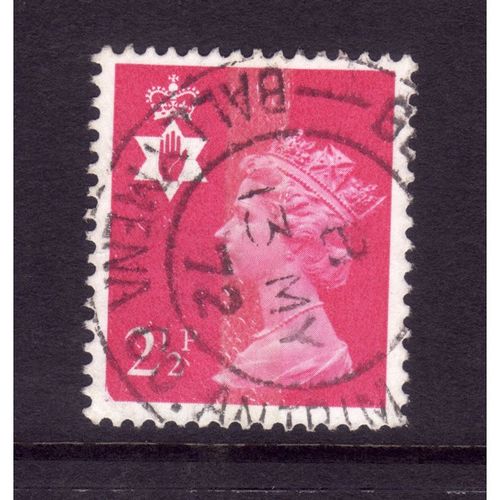 GREAT BRITAIN NORTHERN IRELAND 1971 SG NI 12 2 1/2p BRIGHT MAGENA FINE USED#3