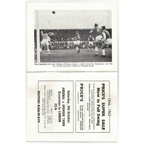 1963-64 IPSWICH TOWN v BOLTON WANDERERS (Very Good Condition - No Writing)