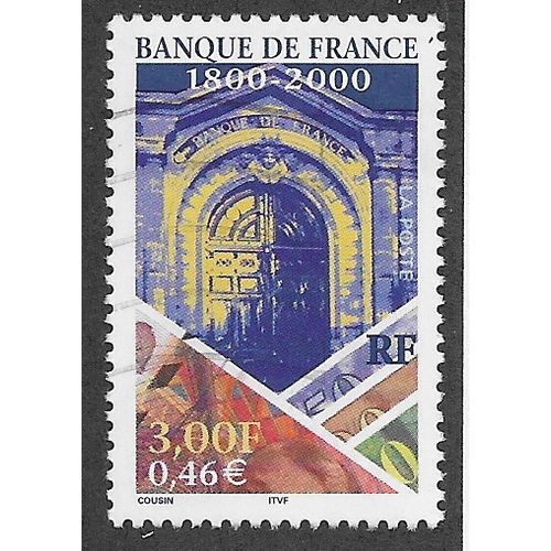 FRA 2000 3F '200TH ANN OF BANK OF FRANCE' FINE USED (EBID55-889)