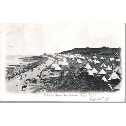 East London, South Africa - Christmas Beach - postcard, Cape stamp 1907