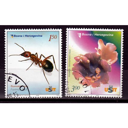 Bosnie en Herzegovina mi 439,440 Flora Fauna gestempeld
