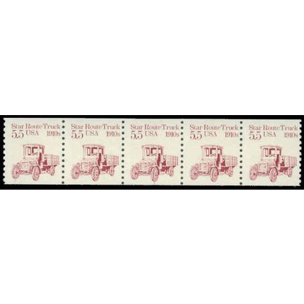 2125 5.5c Star Route Truck Fine MNH Dry Gum PNC 1/5 P0048