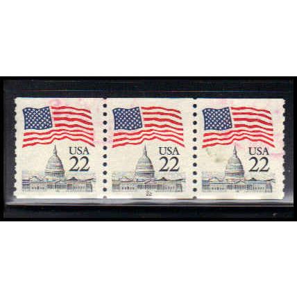 Used 2115a 22c U.S. Flag Very Fine PNC 22/3 PA2553