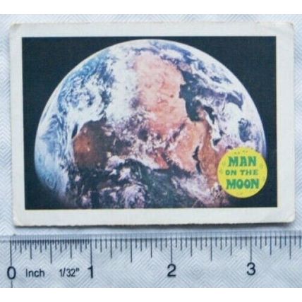A&BC Gum card, Man on the Moon, Earth