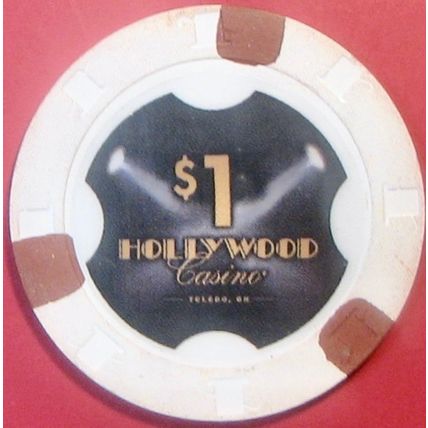 Hollywood. $1 Casino Chip. Toledo, OH. W85.