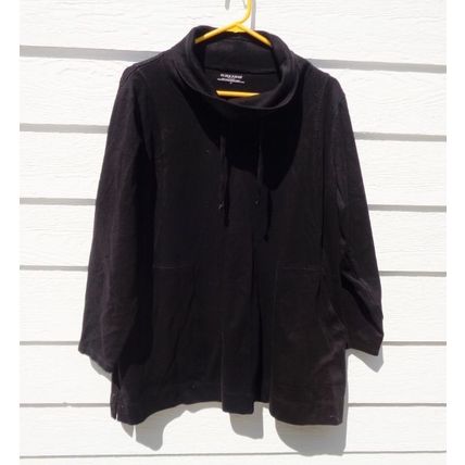 Eileen Fisher Womens Pull Over Top 1X Black 52 Chest 019