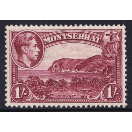 Montserrat KGVI 1938-48 1s Lake P13 SG108 Mint MH