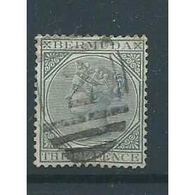 bermuda stamps sg28 sg 28 watermark crown ca used duplex