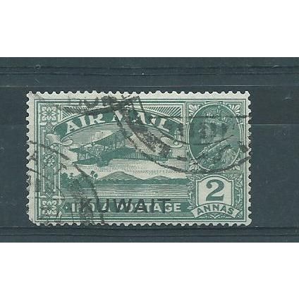 india overprinted kuwait stamps sg31 used sg 31 air blunt corner normal perf