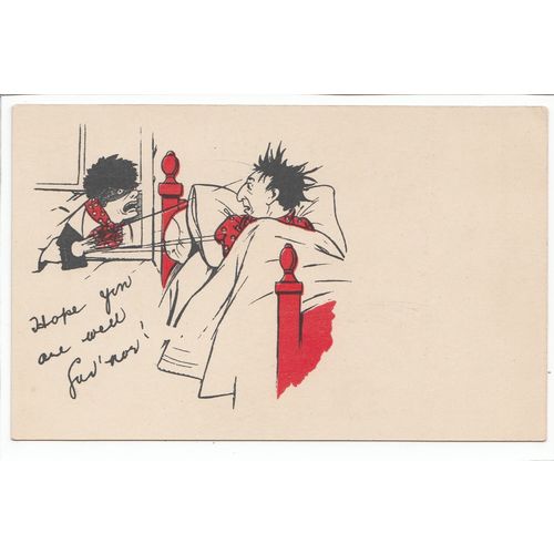 Burglar Hope your are well Guv'nor Early Comic Humour Postcard OC5