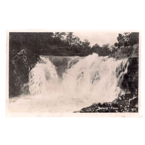 SKELWITH FORCE WATERFALL, CUMBRIA, LAKE DISTRICT unused vintage postcard =
