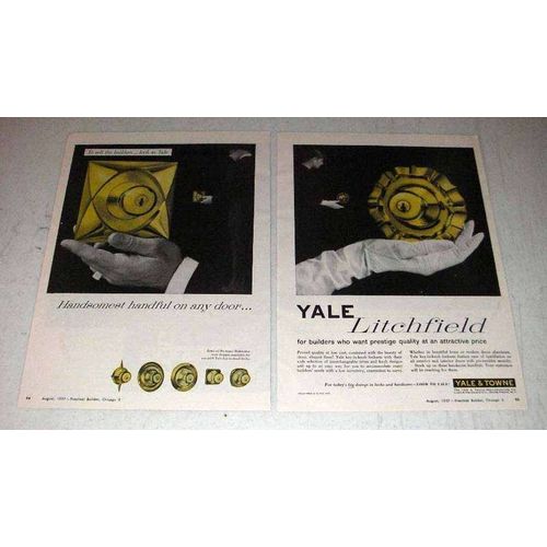 1957 Yale & Towne Litchfield Key-in-knob Locksets Ad