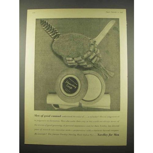 1957 Yardley Shaving Soap Ad - Men of Good Counsel