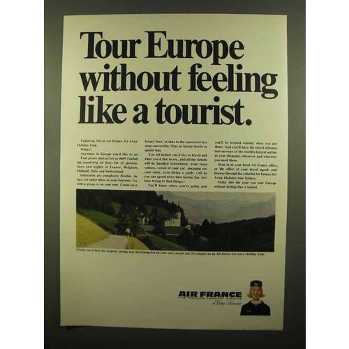 1965 Air France Ad - Without Feeling Like a Tourist