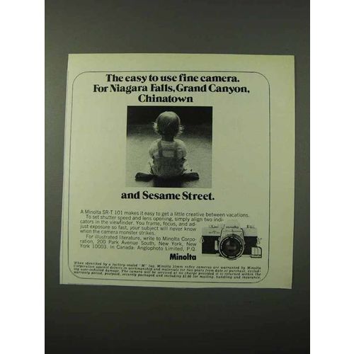 1972 Minolta SR-T 101 Camera Ad - Sesame Street