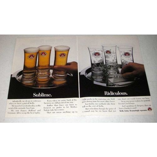 1986 Stella Artois Beer Ad - Sublime Ridiculous