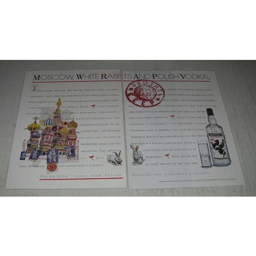 1990 Wyborowa Vodka Ad - Moscow, White Rabbits and Polish Vodka