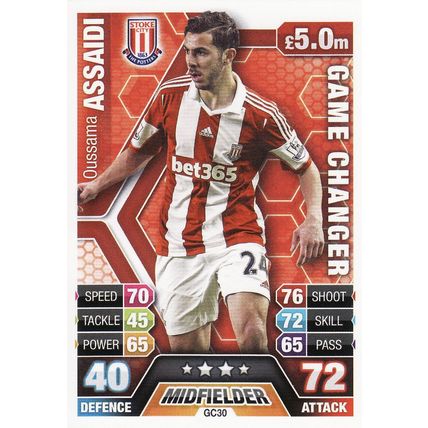 Match Attax 2013/2014 Extra GC30 Oussama Assaidi Stoke City