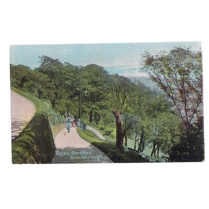 VALLEY GARDENS, SCARBOROUGH, YORKSHIRE unused antique postcard by Shurey's =