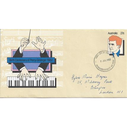 Australia 1982 FDC First Day Cover Percy Grainger Birth Centenary