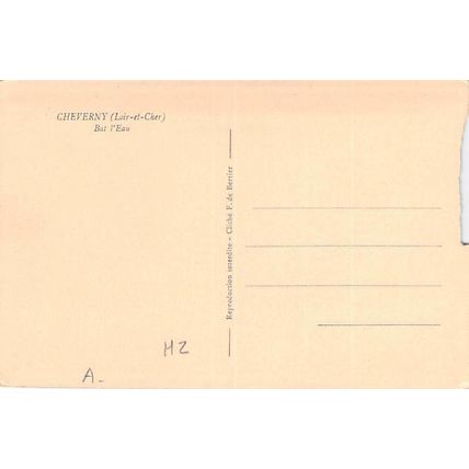 Cheverny Bat L'eau France Postcard unused damaged