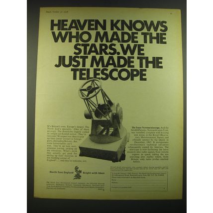 1968 North East England Ad - Heaven knows who made the stars.