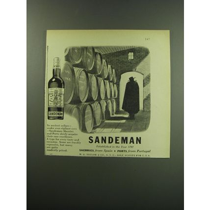 1949 Sandeman Sherry Advertisement - Established in the year 1790