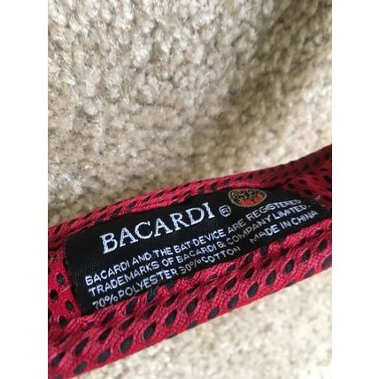 BACARDI Adult Adjustable Strapback Sun Visor Hat Cap Summer Tennis Beach