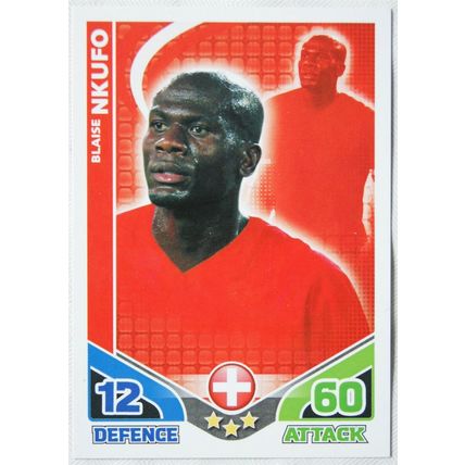 2010 Topps Match Attax World Cup Trading Card - Switzerland, Blaise Nkufo