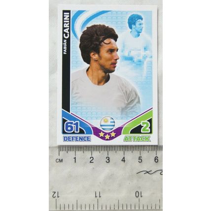 2010 Topps Match Attax World Cup Trading Card - Uruguay, Fabian Carini