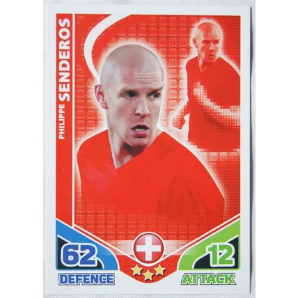 2010 Topps Match Attax World Cup Trading Card - Switzerland, Philippe Senderos