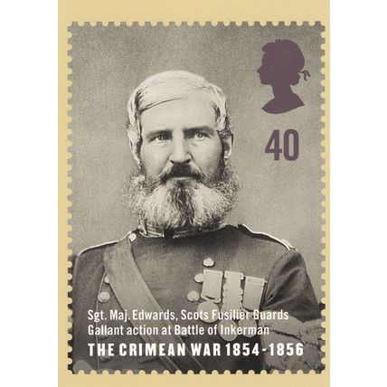 Sergeant Major Edwards Scots Fusilier Guards Crimean War Postcard