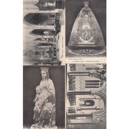 Clery Loiret Notre Dame De Basilique 4x French Religious Old Postcard s